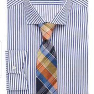 Esquire Mens Stripped Long Sleeve Button Down Shirt